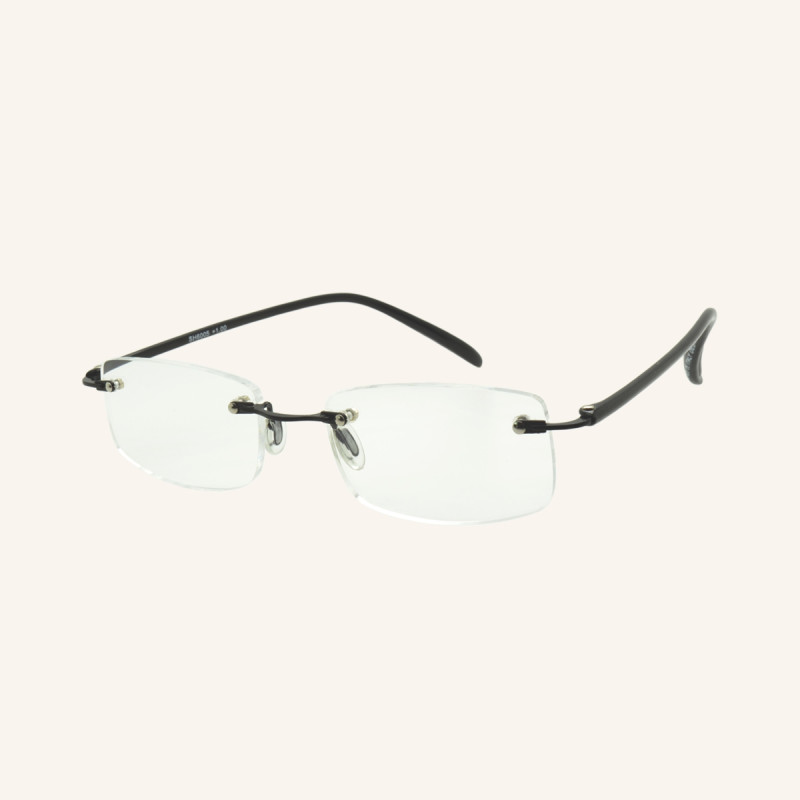 Invisible rectangular reading glasses